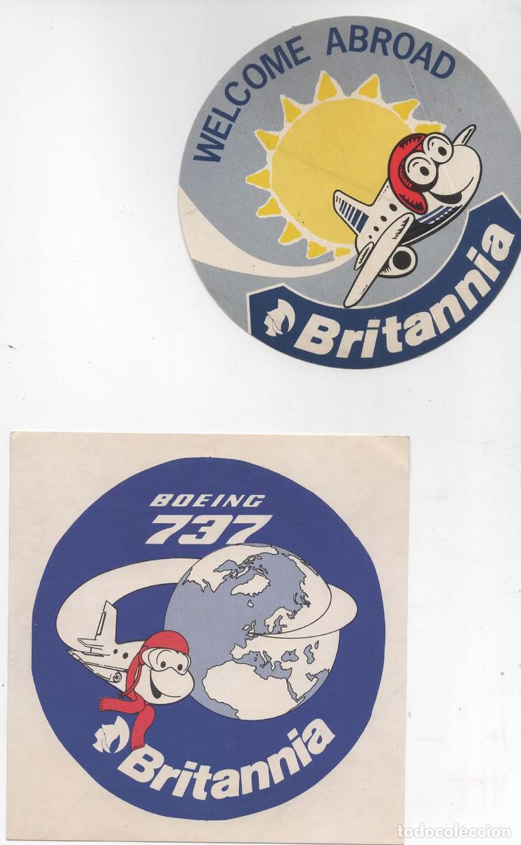 Pegatinas de colecci&oacute;n: Cuatro pegatinas compa&ntilde;&iacute;a Britannia a&ntilde;os 80