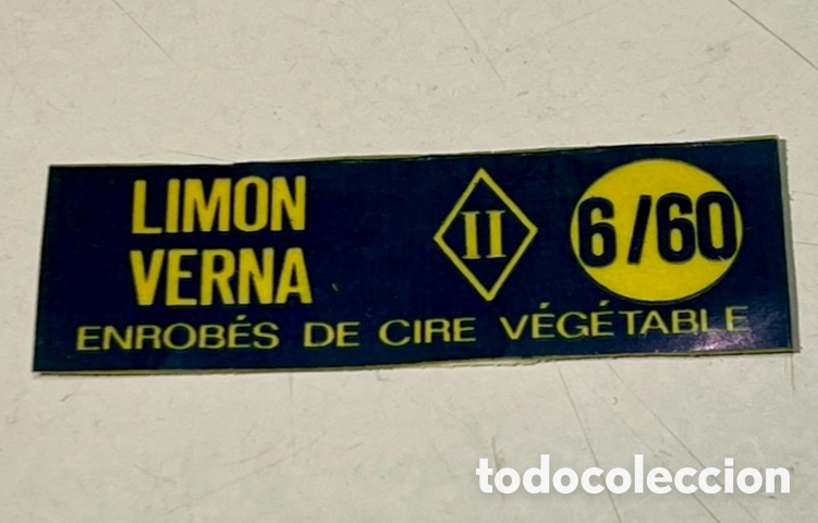 Pegatinas de colecci&oacute;n: Pegatina. Lim&oacute;n Verna. A&ntilde;os 70.