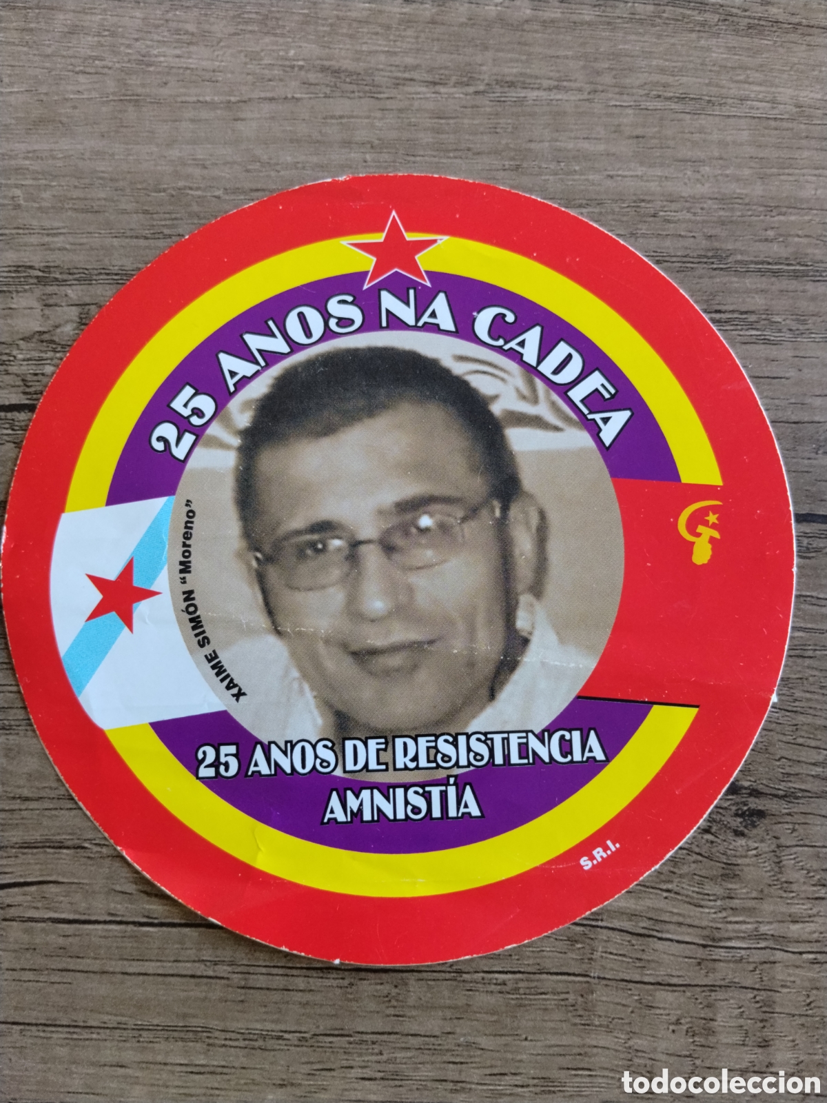 Pegatinas de colecci&oacute;n: Pegatina pol&iacute;tica transici&oacute;n PCE (r). GRAPO.comunista.FRAP.ETA.camarada arenas.ort.pte.lcr.mce.pcoe.