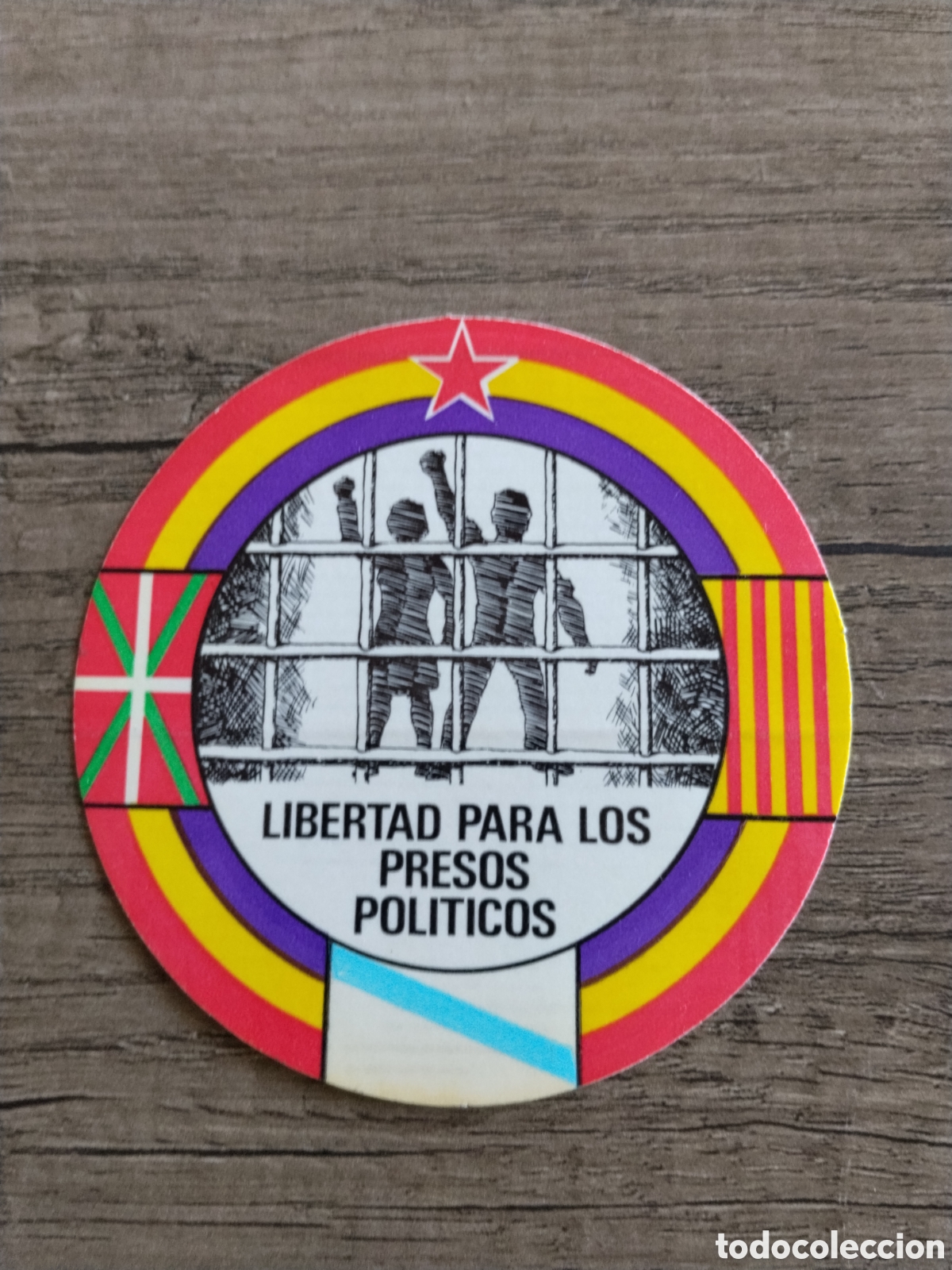 Pegatinas de colecci&oacute;n: Pegatina pol&iacute;tica transici&oacute;n PCE (r). GRAPO.comunista.FRAP.ETA.camarada arenas.ort.pte.lcr.mce.pcoe.