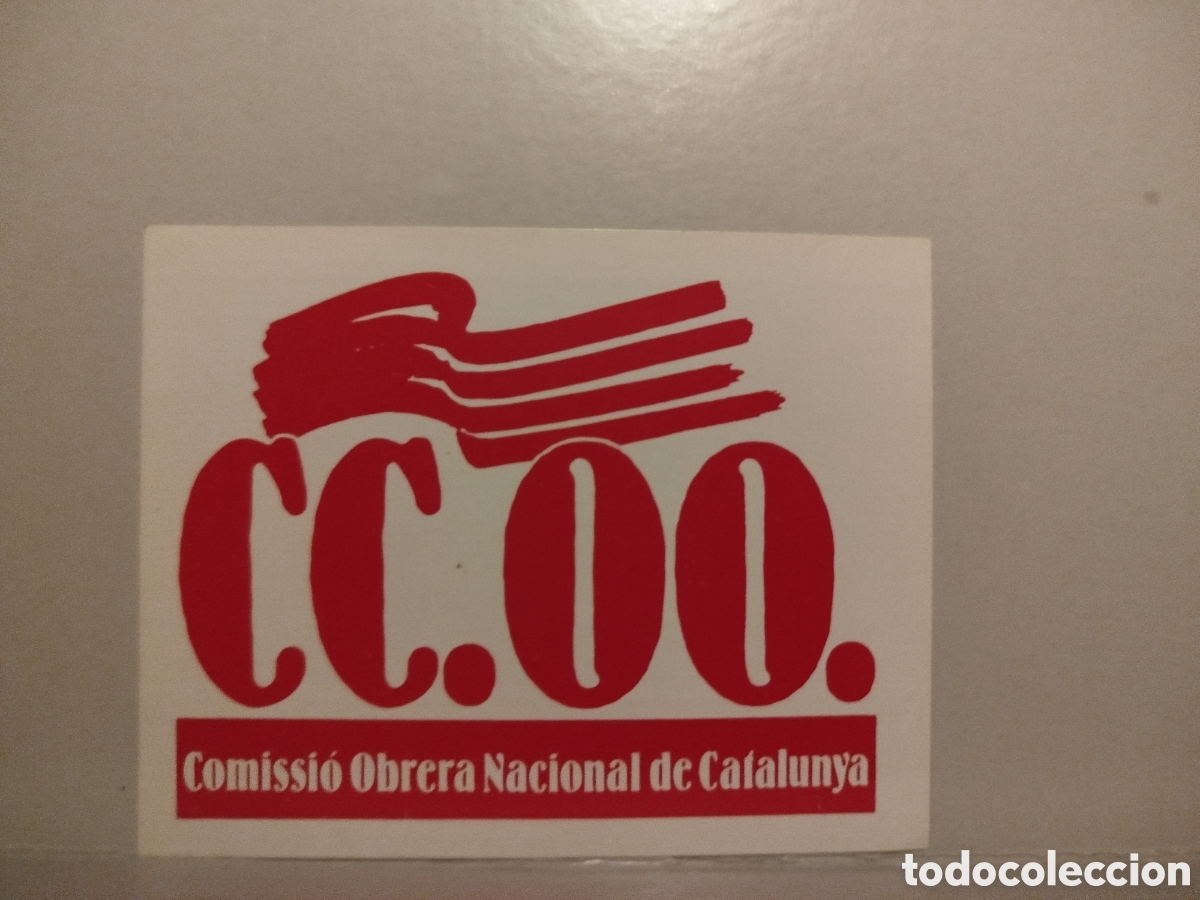 Pegatinas de colecci&oacute;n: Pegatina CCOO comissi&oacute; obrera nacional de Catalunya