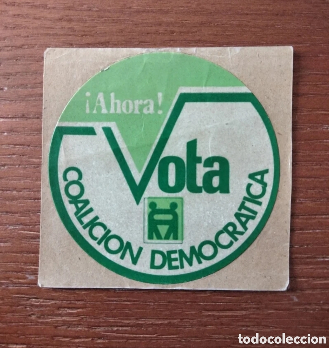 Pegatinas de colecci&oacute;n: Pegatina Coalici&oacute;n Democr&aacute;tica