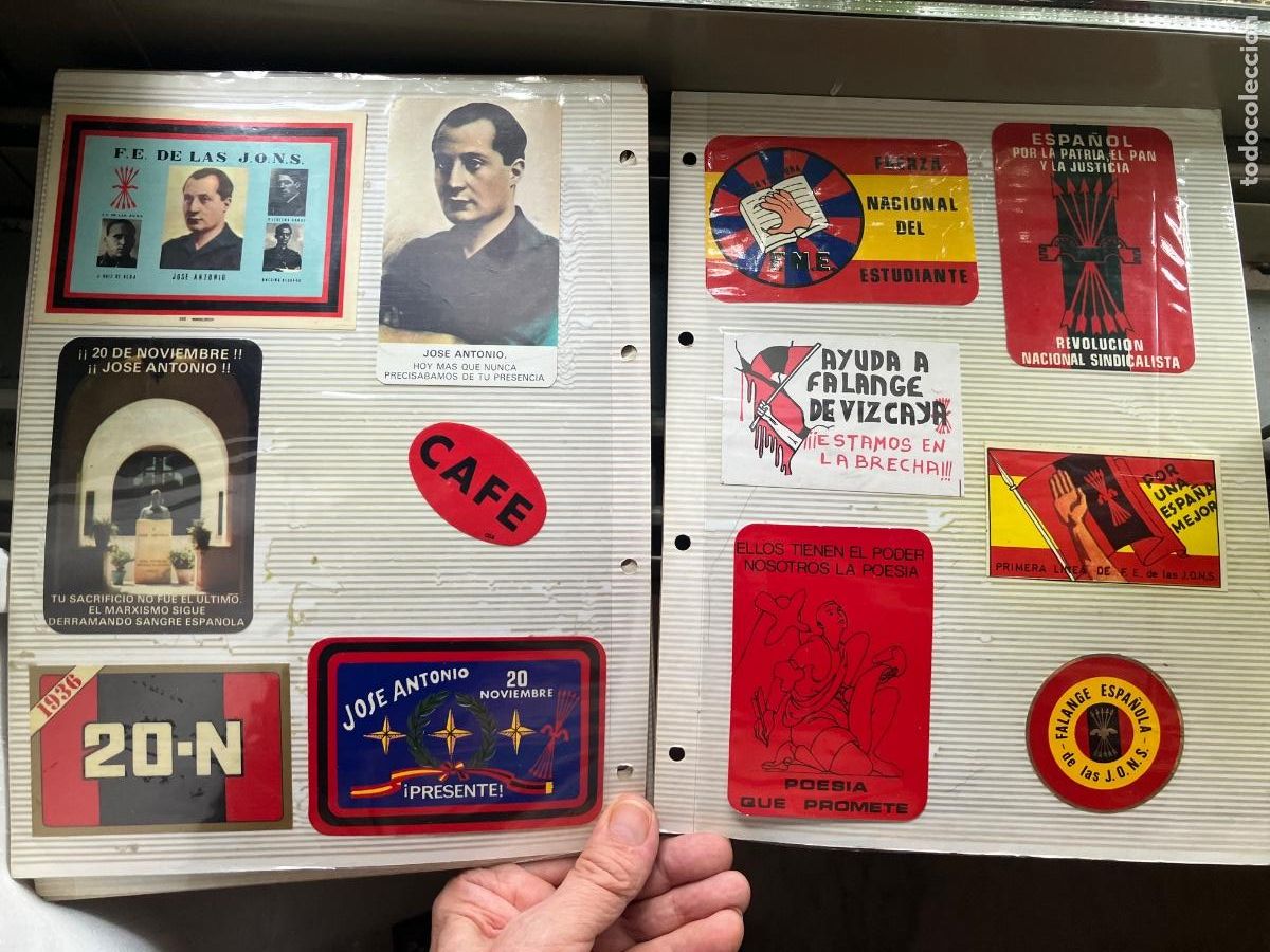 Pegatinas de colecci&oacute;n: 32. PEGATINAS DE FALANGE Y JOS&Eacute; ANTONIO PRIMO DE RIVERA.