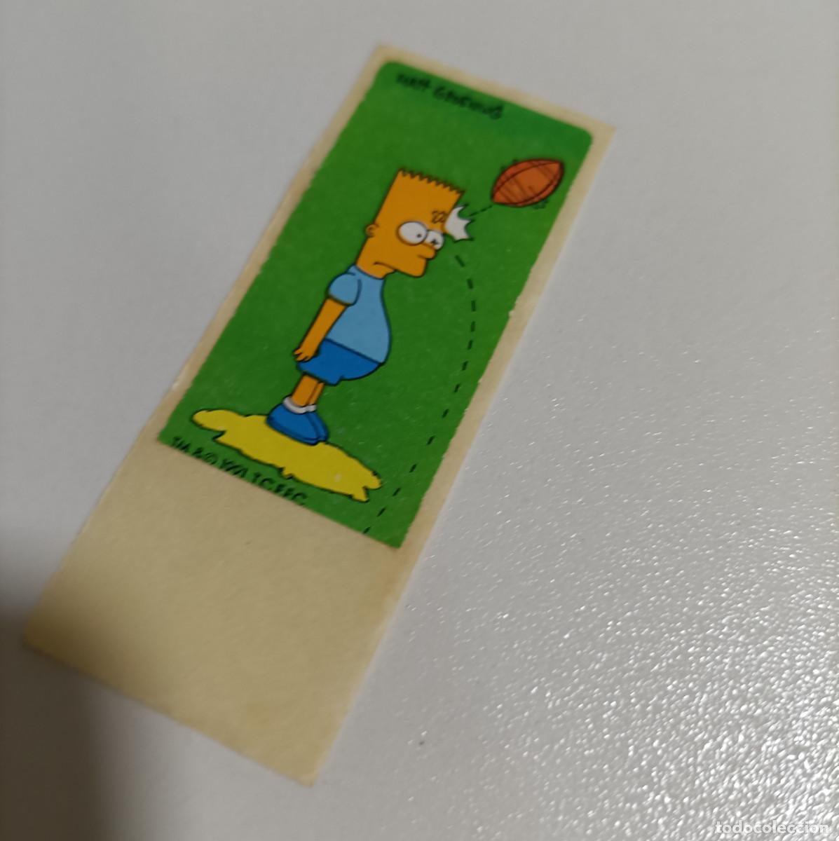 Pegatinas de colecci&oacute;n: cromo chicles simpsons simpson pegatina antiguo a&ntilde;os 90 promocion canicas 1991 bart rugby