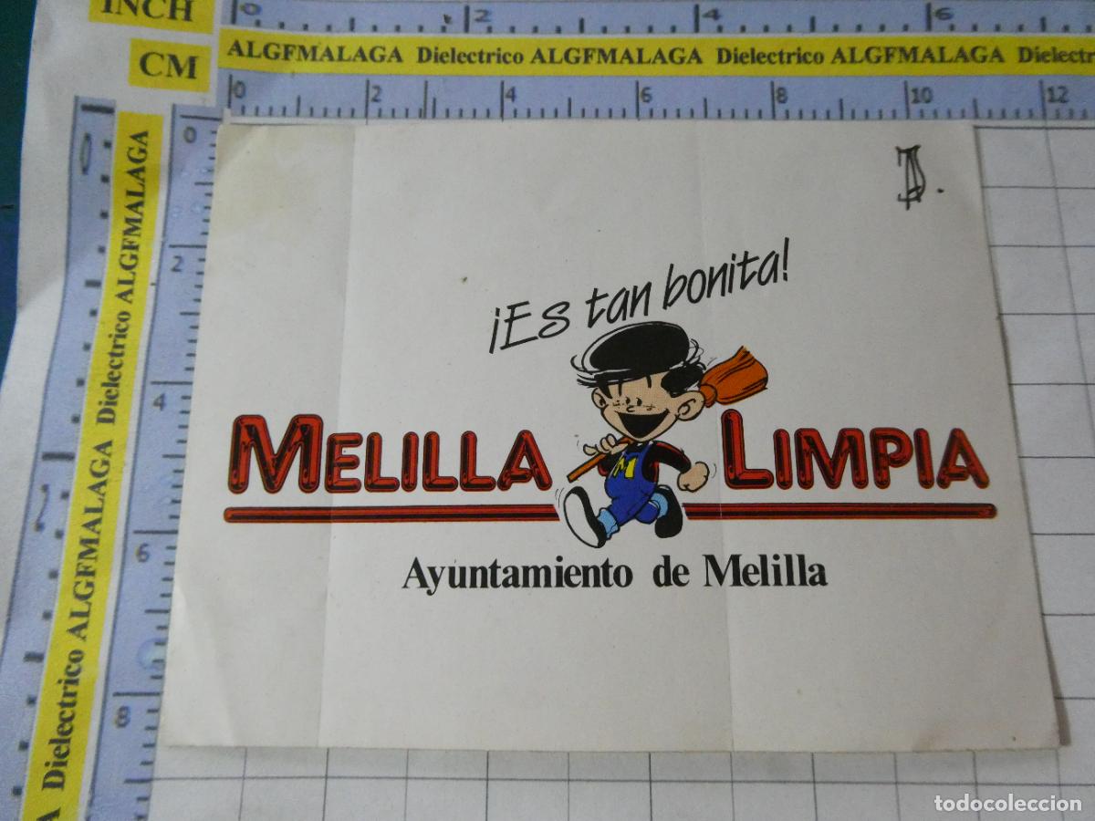 Pegatinas de colecci&oacute;n: PEGATINA POL&Iacute;TICO SINDICAL REIVINDICATIVA. AYUNTAMIENTO MELILLA LIMPIA 281