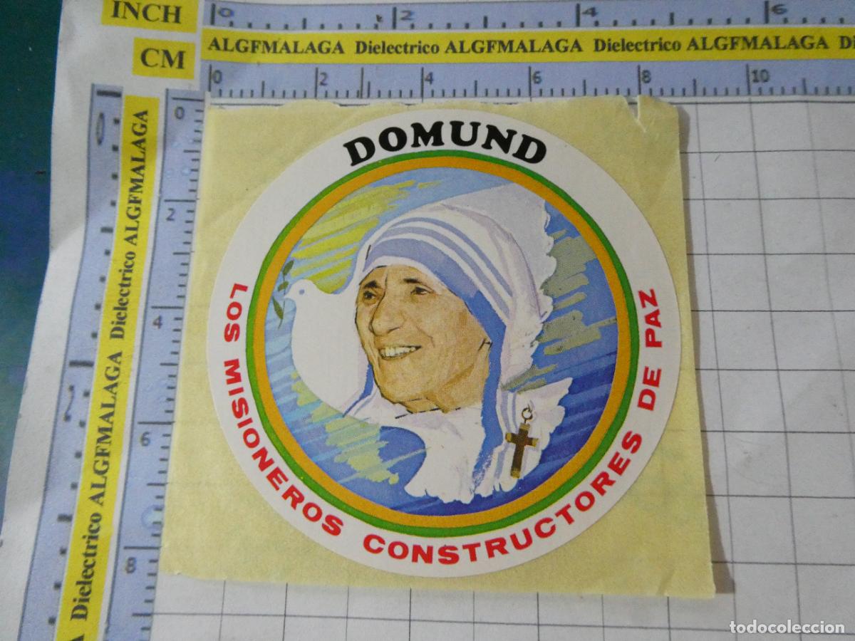 Pegatinas de colecci&oacute;n: PEGATINA RELIGIOSA SEMANA SANTA. DOMUND MISIONEROS CONSTRUCTORES DE PAZ. 287