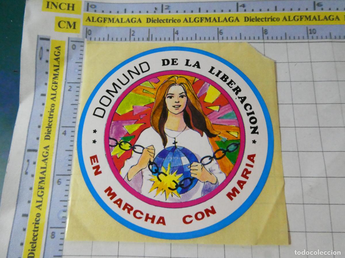 Pegatinas de colecci&oacute;n: PEGATINA RELIGIOSA SEMANA SANTA. DOMUND DE LA LIBERACI&Oacute;N EN MARCHA CON MAR&Iacute;A. 288