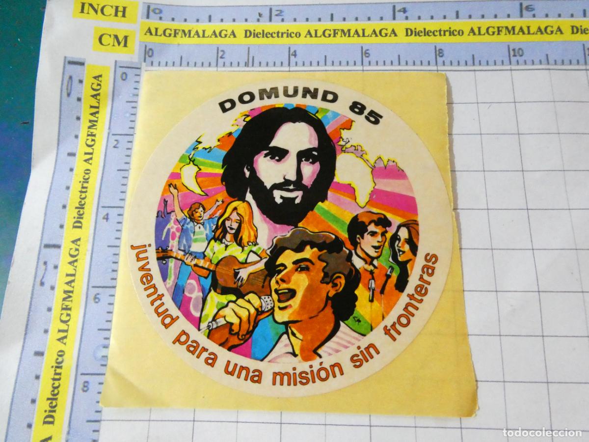Pegatinas de colecci&oacute;n: PEGATINA RELIGIOSA SEMANA SANTA. DOMUND 1985 JUVENTUD MISI&Oacute;N SIN FRONTERAS. 289