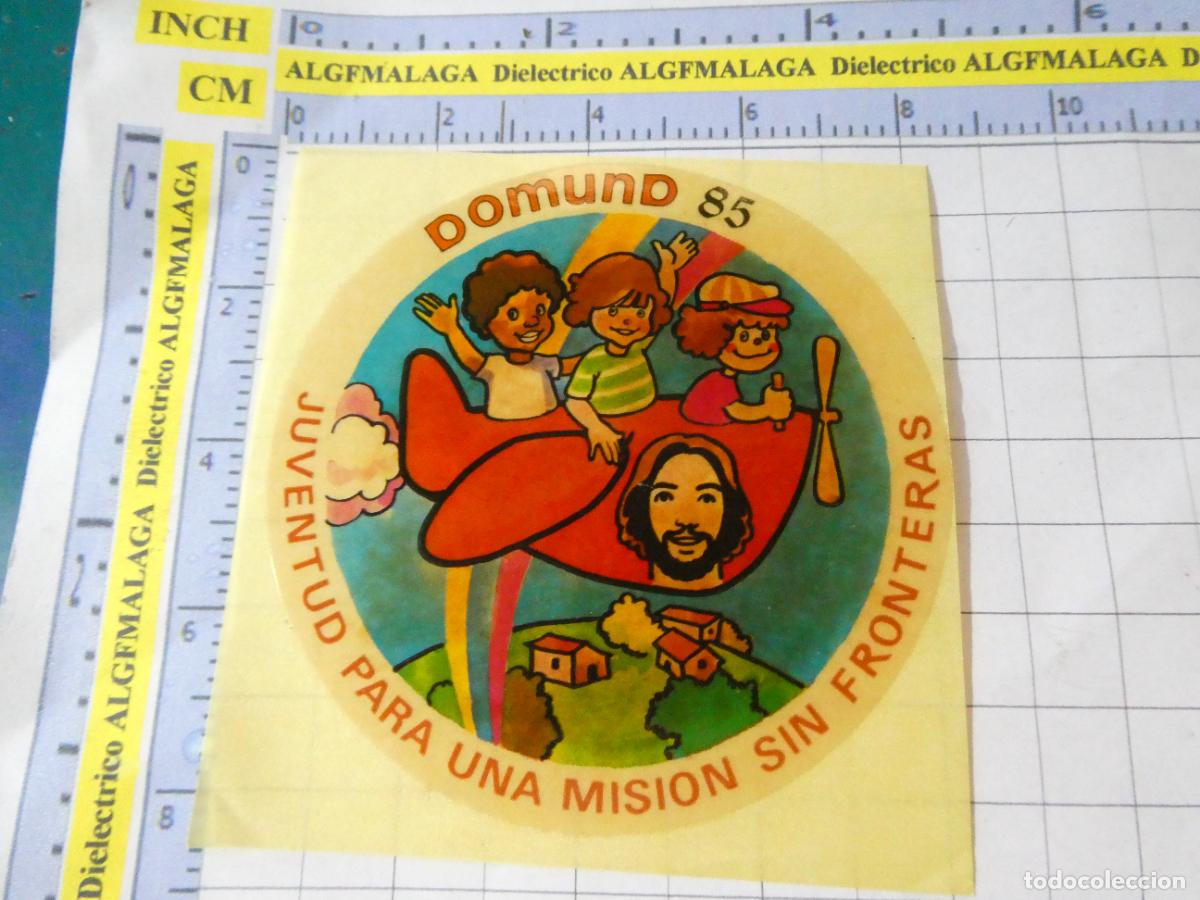 Pegatinas de colecci&oacute;n: PEGATINA RELIGIOSA SEMANA SANTA. DOMUND 1985 JUVENTUD PARA UNA MISI&Oacute;N SIN FRONTERAS. 290