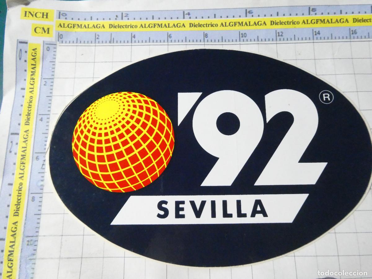 Pegatinas de colecci&oacute;n: PEGATINA DE TURISMO EXPO 92 1992 SEVILLA &Oacute;VALO AZUL. 220