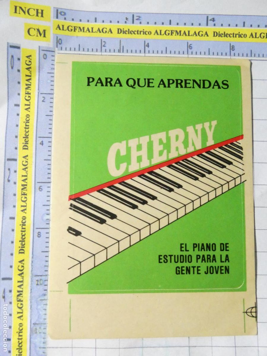 Pegatinas de colecci&oacute;n: PEGATINA DE M&Uacute;SICA INSTRUMENTOS MUSICALES. CHERNY PIANO DE ESTUDIO GENTE JOVEN. 222