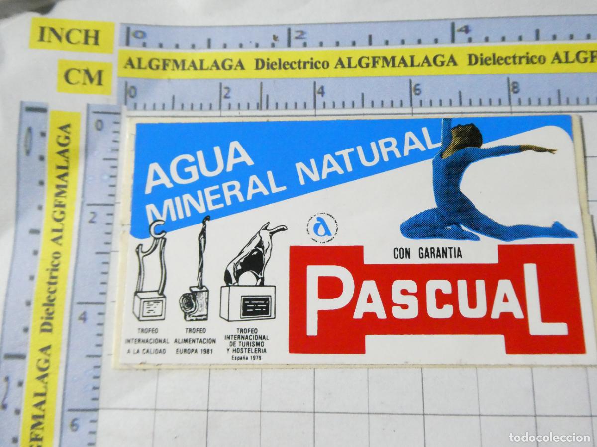 Pegatinas de colecci&oacute;n: PEGATINA DE BEBIDAS. AGUA MINERAL NATURAL PASCUAL. 234