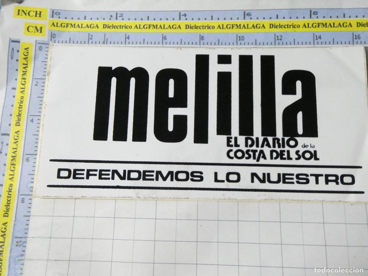 Pegatinas de colecci&oacute;n: PEGATINA DE PERI&Oacute;DICOS PRENSA- MELILLA DIARIO COSTA DEL SOL. 235