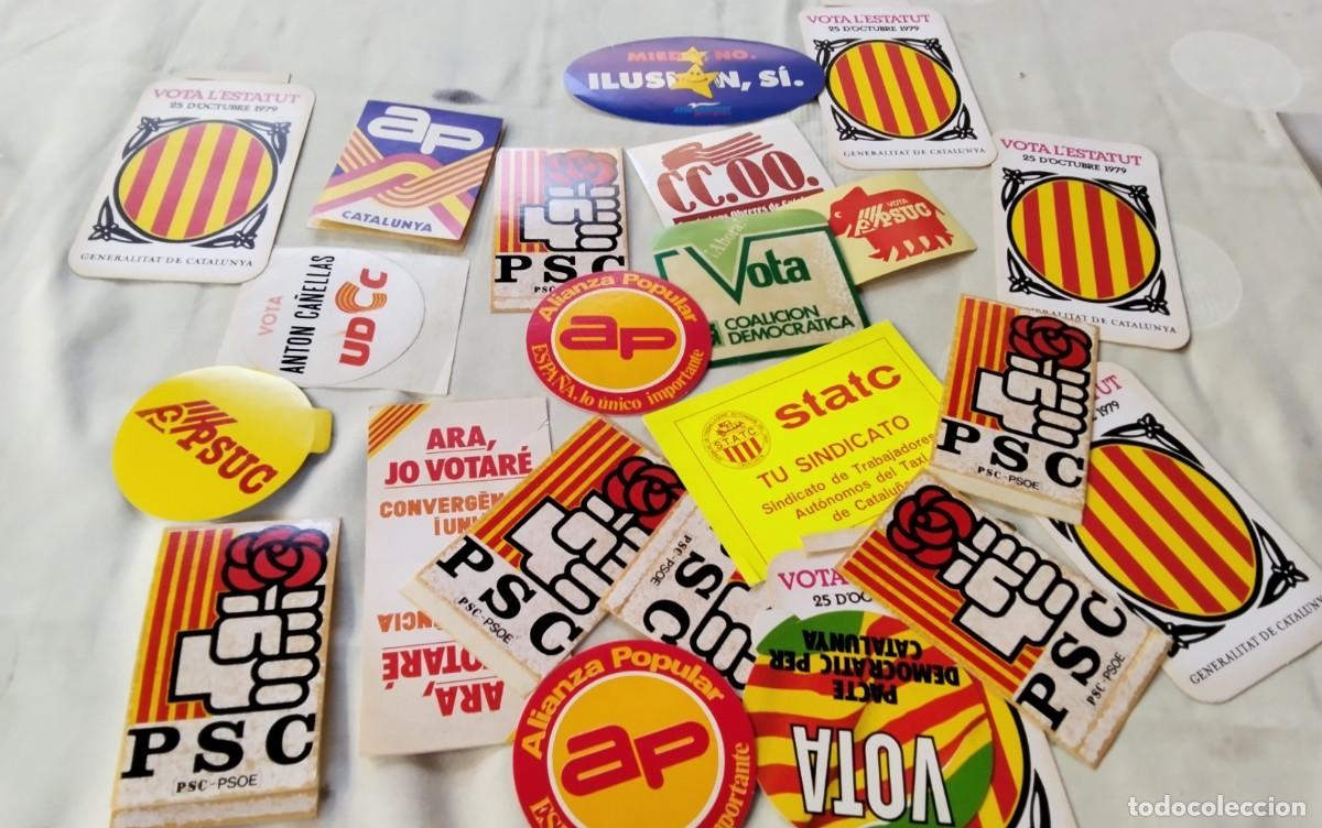 Pegatinas de colecci&oacute;n: LOTE DE APROX 20 ADHESIVOS TEMA POLITICA ANTIGUOS , VER