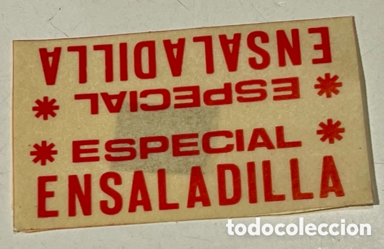 Pegatinas de colecci&oacute;n: Pegatina. Especial Ensaladilla. A&ntilde;os 70.