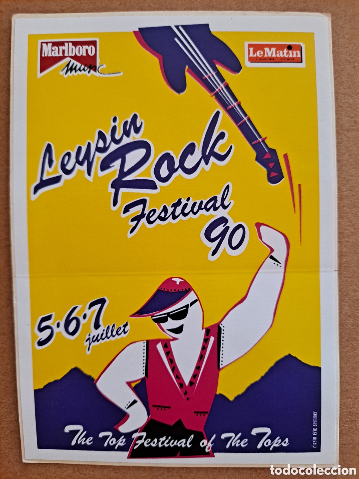 Pegatinas de colecci&oacute;n: Pegatina Leysin Rock Festival 90