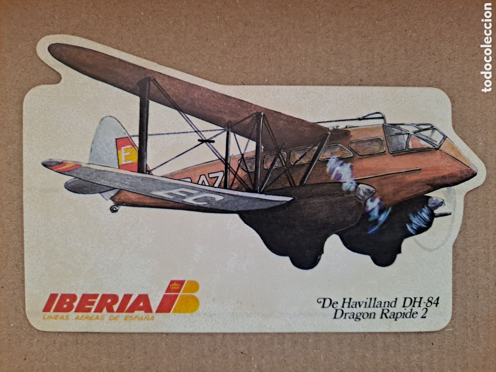 Pegatinas de colecci&oacute;n: Pegatina De Havilland DH-84 Dragon Rapide 2. Iberia