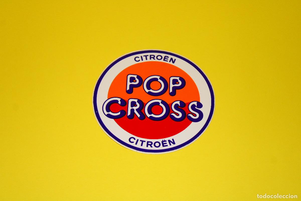 Pegatinas de colecci&oacute;n: Adhesivo / Pegatina CITRO&Euml;N POP CROSS Original | Circular &Oslash; 11cm | Automovilismo A&ntilde;os 70