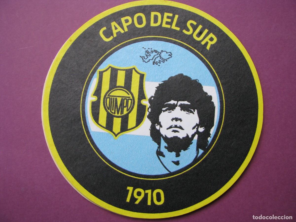 Pegatinas de colecci&oacute;n: PEGATINA DE FUTBOL. RECUPERADA. CLUB OLIMPO, ARGENTINA. MARADONA, MALVINAS. 9 CM