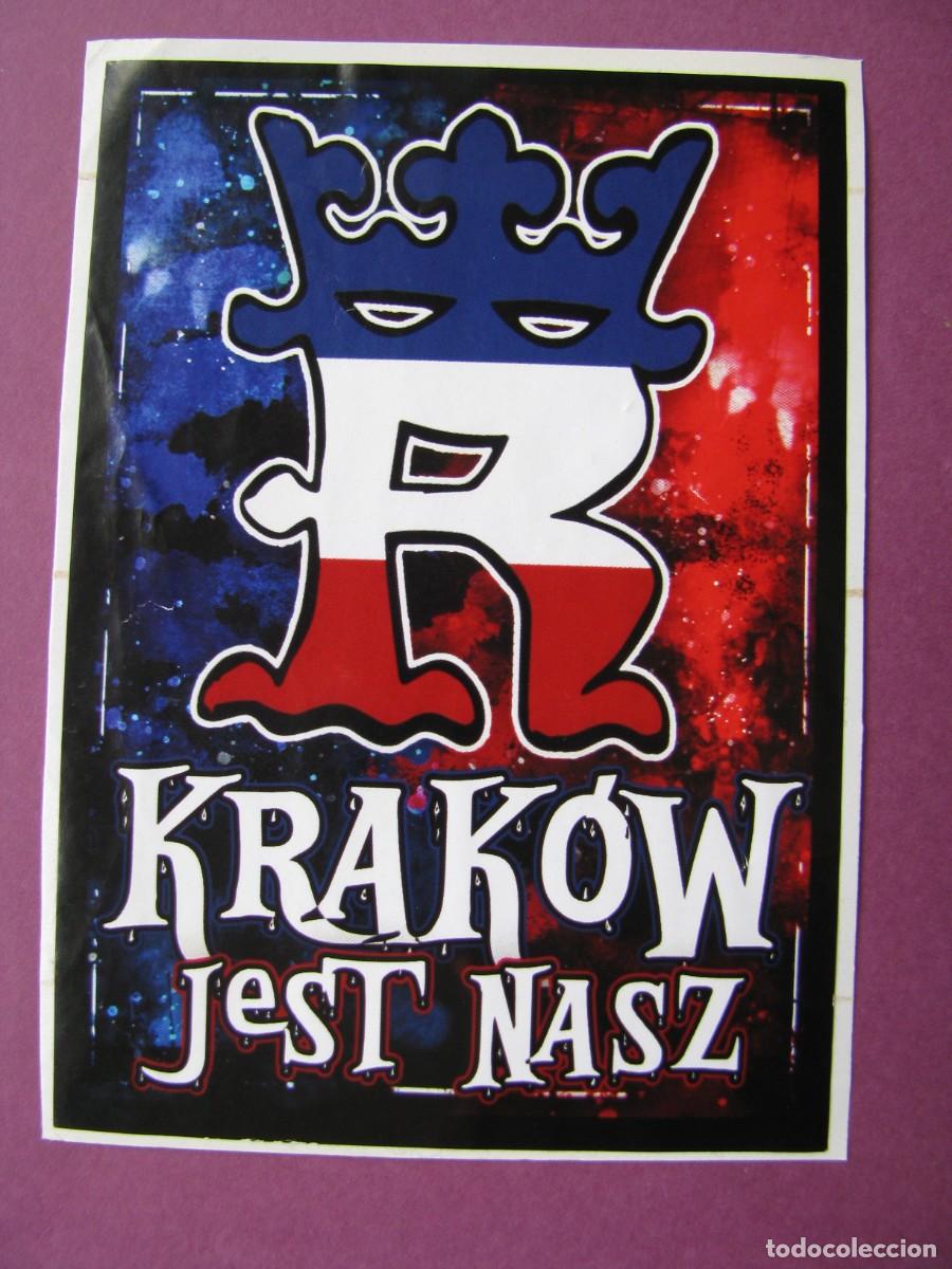 Pegatinas de colecci&oacute;n: PEGATINA DE FUTBOL. RECUPERADA. WISLA KRAKOW. POLONIA. 10X7 CM