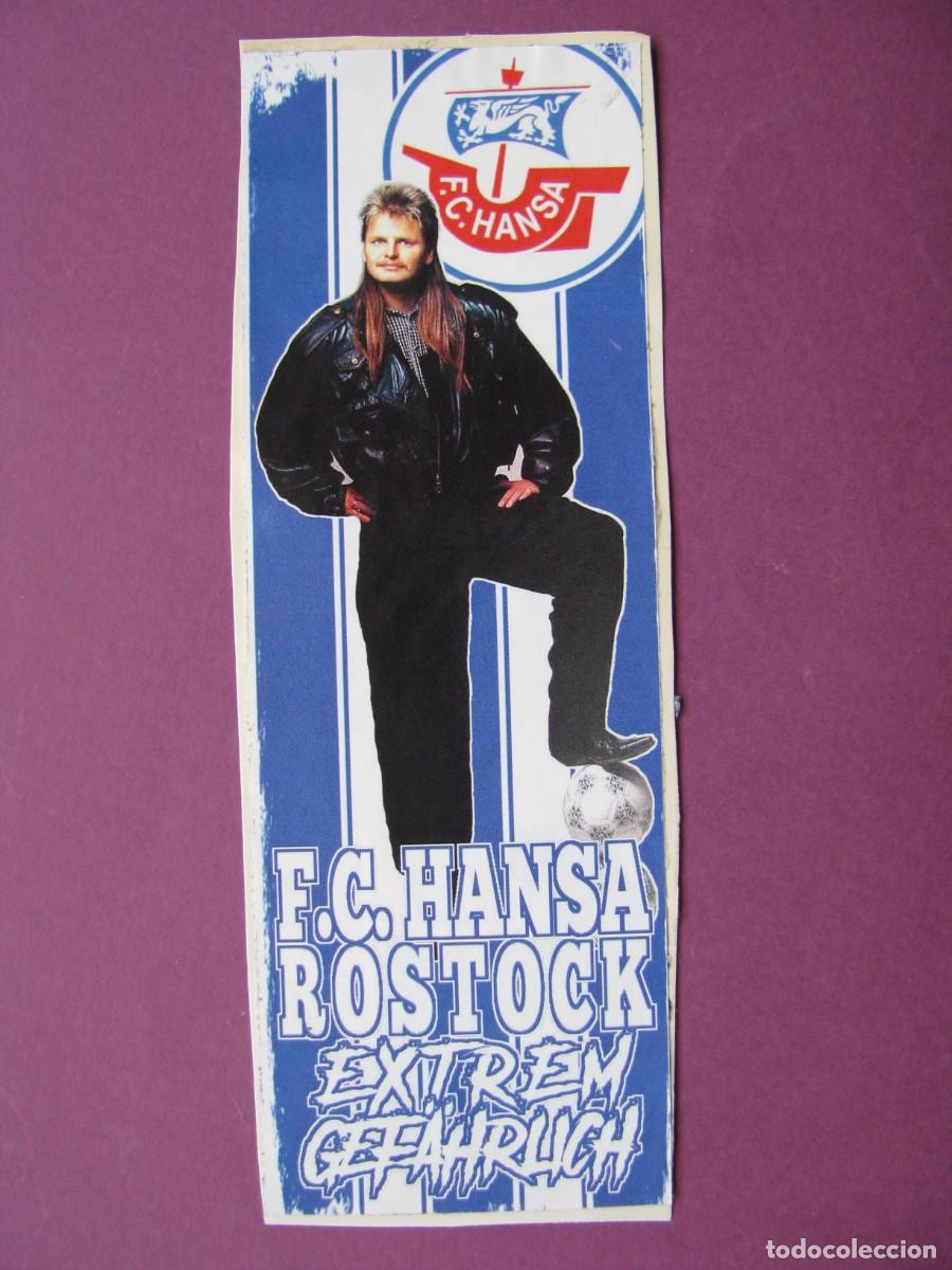 Pegatinas de colecci&oacute;n: PEGATINA DE FUTBOL. RECUPERADA. F. C. HANSA ROSTOCK. MIKE WERNWR. 14,5X5 CM