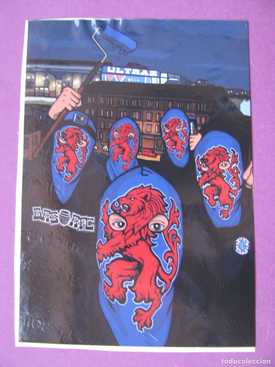 Pegatinas de colecci&oacute;n: PEGATINA DE FUTBOL. RECUPERADA. ULTRAS UNION BEARS DE RANGERS F. C. GLASGOW. 14X10 CM