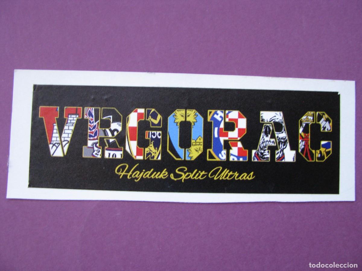 Pegatinas de colecci&oacute;n: PEGATINA DE FUTBOL. RECUPERADA. ULTRAS DE HAJDUK, SPLIT. CROACIA. 12X4 CM