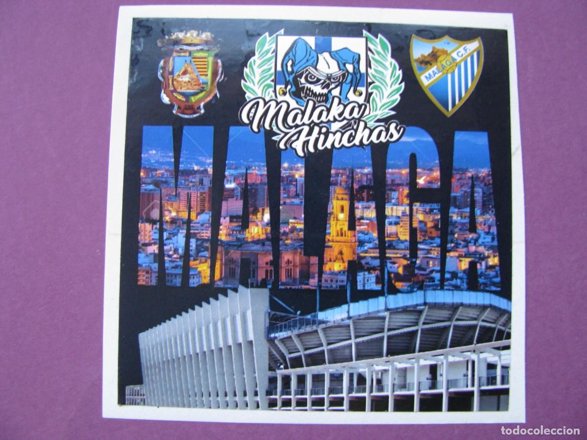Pegatinas de colecci&oacute;n: PEGATINA DE FUTBOL. RECUPERADA. ULTRAS DE MALAGA C. F. MALAKA HICHAS. 8X8 CM