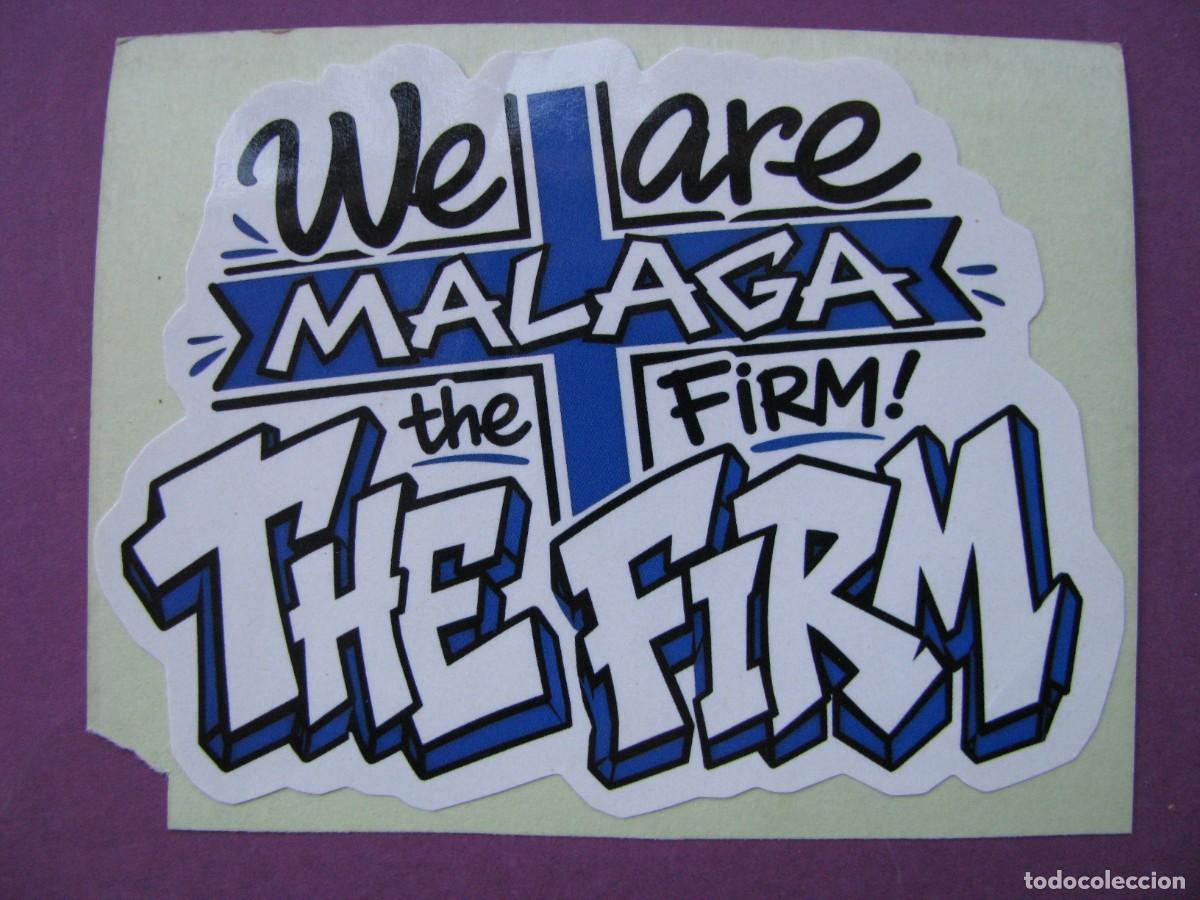 Pegatinas de colecci&oacute;n: PEGATINA DE FUTBOL. RECUPERADA. ULTRAS DE MALAGA F. C. WE ARE THE MALAGA FIRM!. 9X6 CM