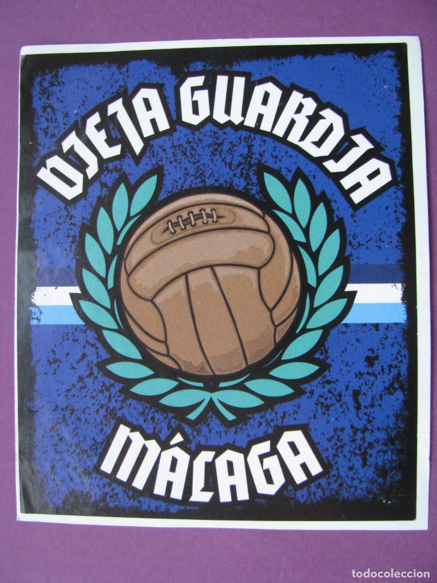Pegatinas de colecci&oacute;n: PEGATINA DE FUTBOL. RECUPERADA. ULTRAS DE MALAGA F. C. VIEJA GUARDIA. 12X10 CM
