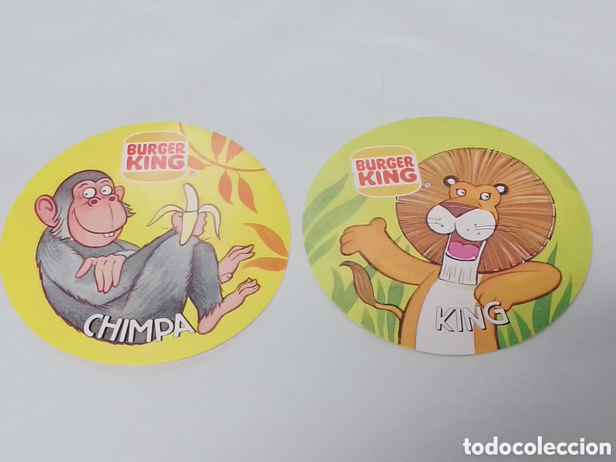 Pegatinas de colecci&oacute;n: Lote de 2 pegatinas Burguer King.