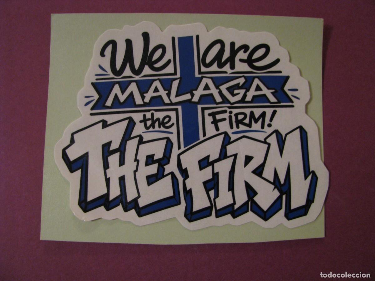 Pegatinas de colecci&oacute;n: PEGATINA DE FUTBOL. RECUPERADA. ULTRAS DE MALAGA F. C. WE ARE THE MALAGA FIRM!. 9X6 CM