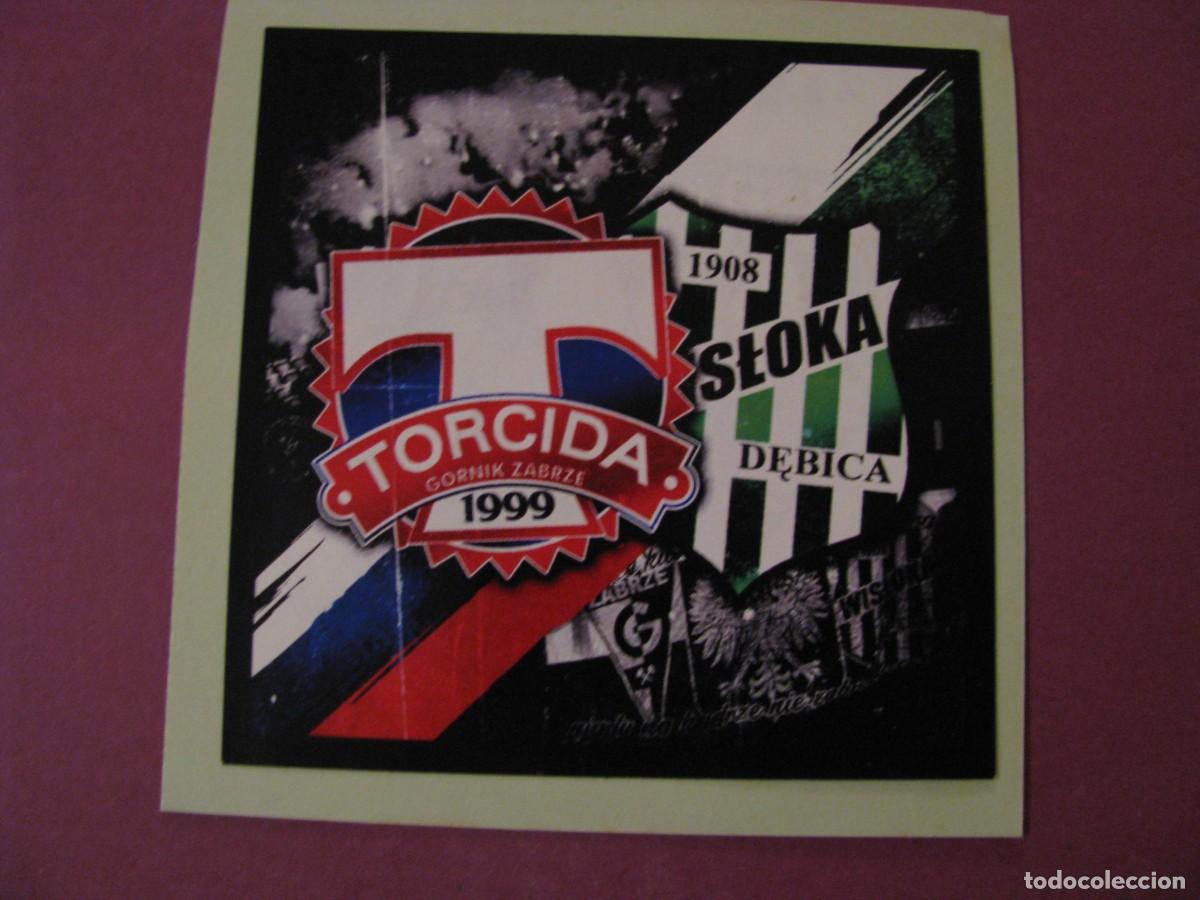 Pegatinas de colecci&oacute;n: PEGATINA DE FUTBOL. RECUPERADA. ULTRAS DE GORNIK ZABRZE. TORCIDA GORNIK. POLONIA. 8X8 CM