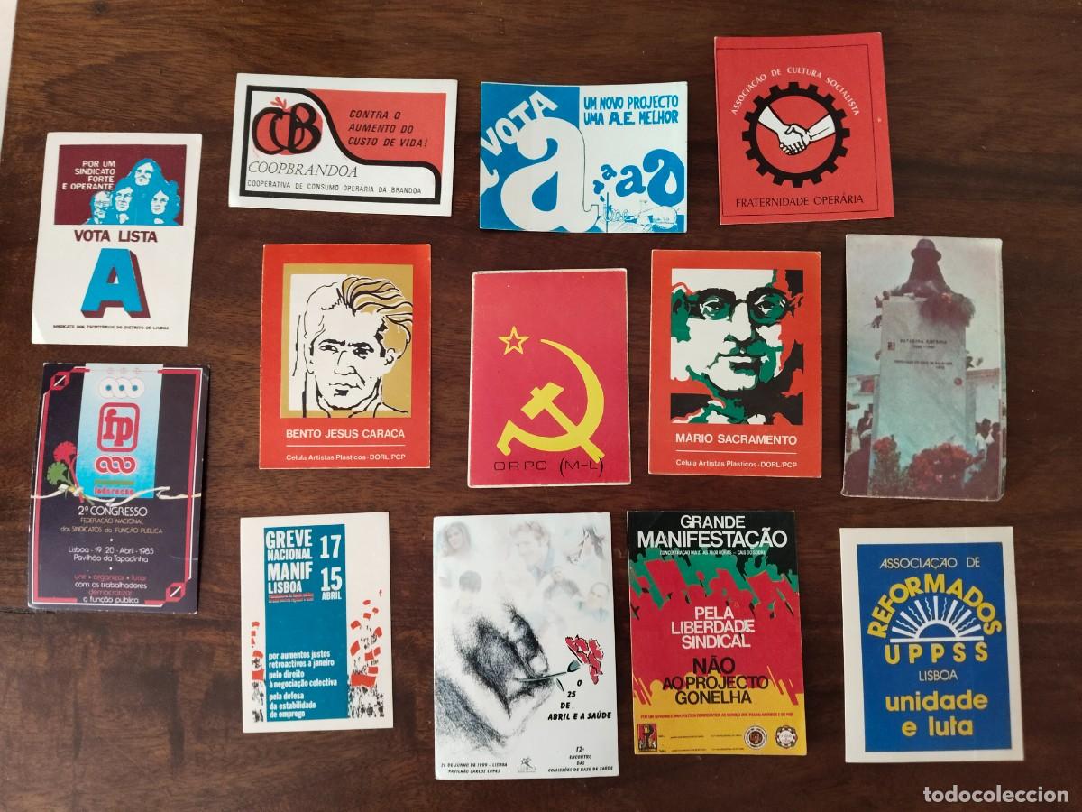 Autocolantes de cole&ccedil;&atilde;o: 13 pegatinas reivindicativas de Portugal.