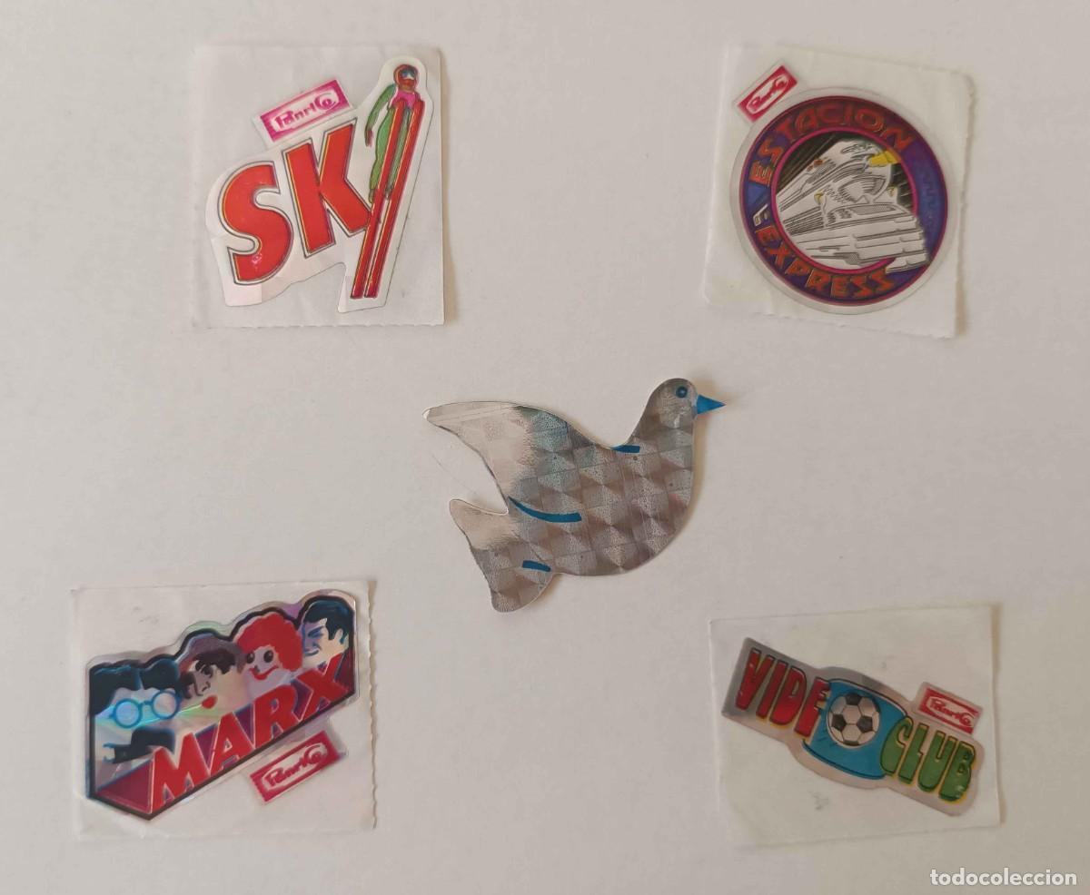 Pegatinas de colecci&oacute;n: Lote 5 Pegatina PANRICO Pegabolly Metalizado Bollycao Troquelado Vintage A&ntilde;os 80 Coleccionismo Retro