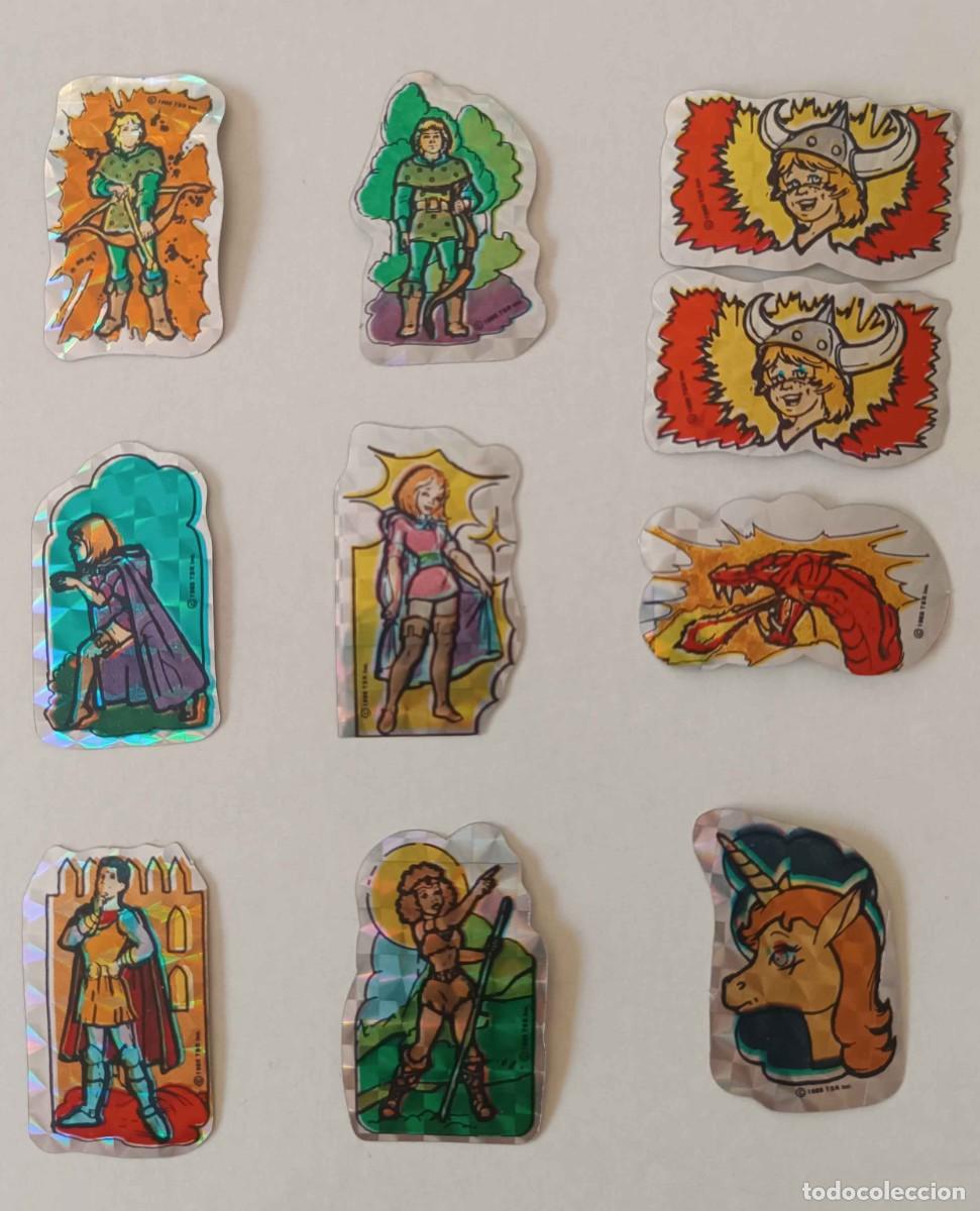Pegatinas de colecci&oacute;n: Lote 10 Pegatinas DRAGONES Y MAZMORRAS Matutano Troquelado A&ntilde;os 80 Coleccionismo Retro Cromos