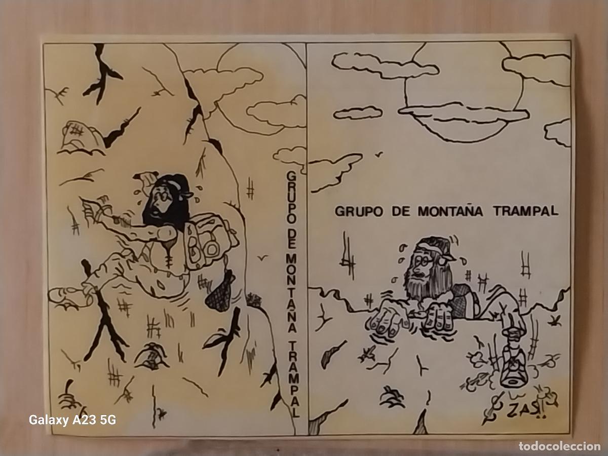 Pegatinas de colecci&oacute;n: GRUPO MONTA&Ntilde;A TRAMPAL PEGATINA 13.5X1.5CMS ADHESIVO SIN PEGAR NUNCA MONTA&Ntilde;A