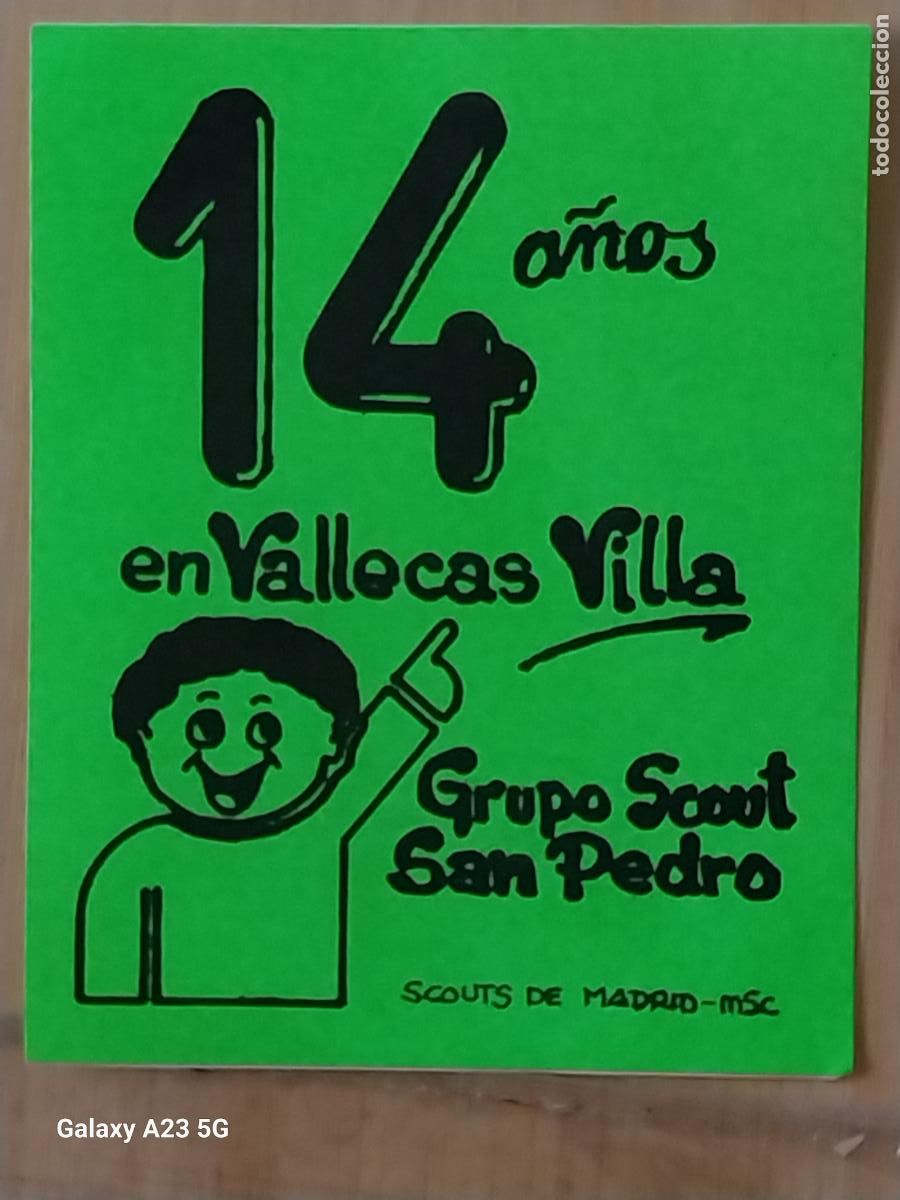 Autocollants de collection: SCOUTS VILLA VALLECAS GRUPO SAN PEDRO PEGATINA 11X8.7 CMS ADHESIVO SIN PEGAR NUNCA MONTA&Ntilde;A
