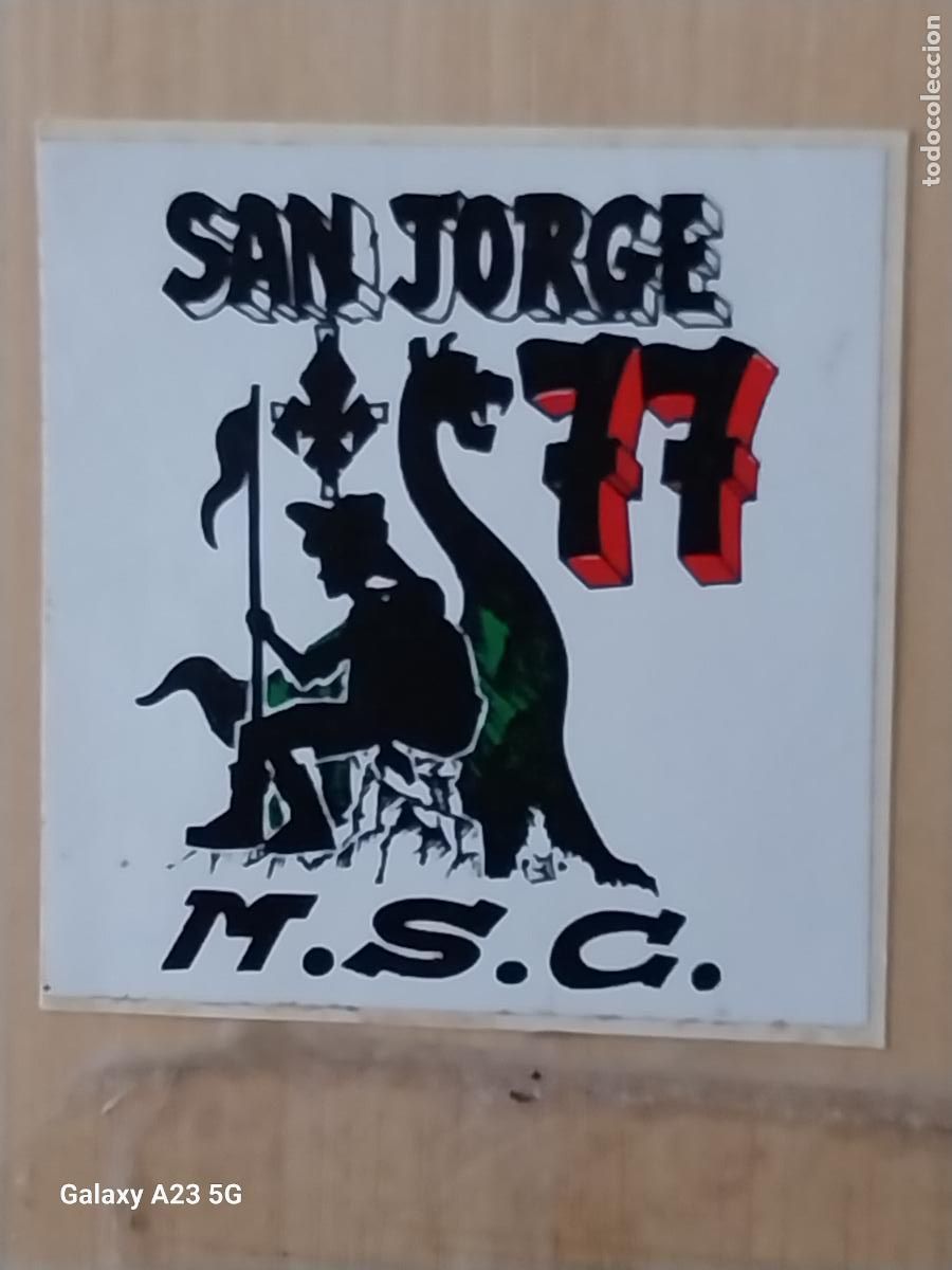 Sammlung von Aufklebern: SCOUTS SAN JORGE A&Ntilde;O 1977 GRUPO M.S.C. PEGATINA 6.3X6.7 CMS ADHESIVO ESCULTISMO ACAMPADA MONTA&Ntilde;ISMO