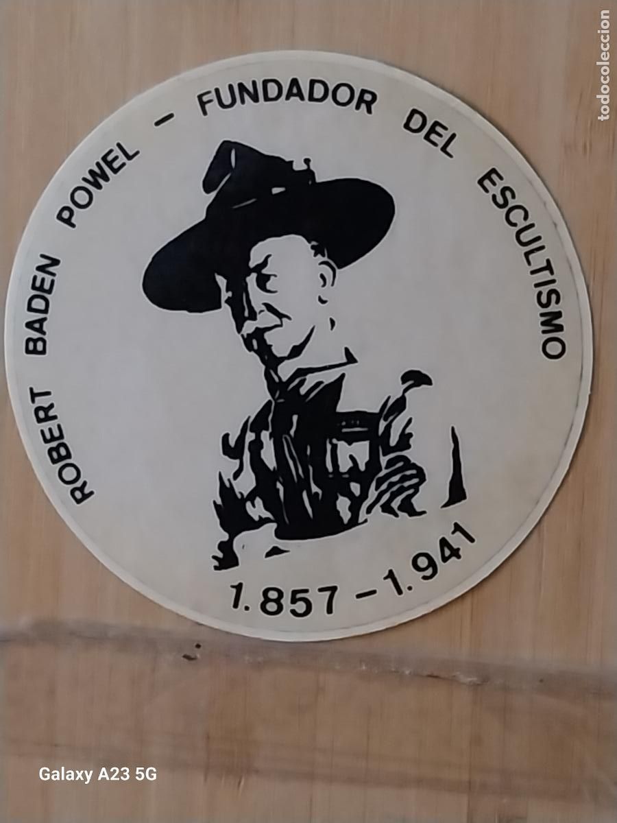 Pegatinas de colecci&oacute;n: SCOUTS FUNDADOR ESCULTISMO BADEN POWEL PEGATINA 7.8 CMS ADHESIVO ACAMPADA MONTA&Ntilde;ISMO