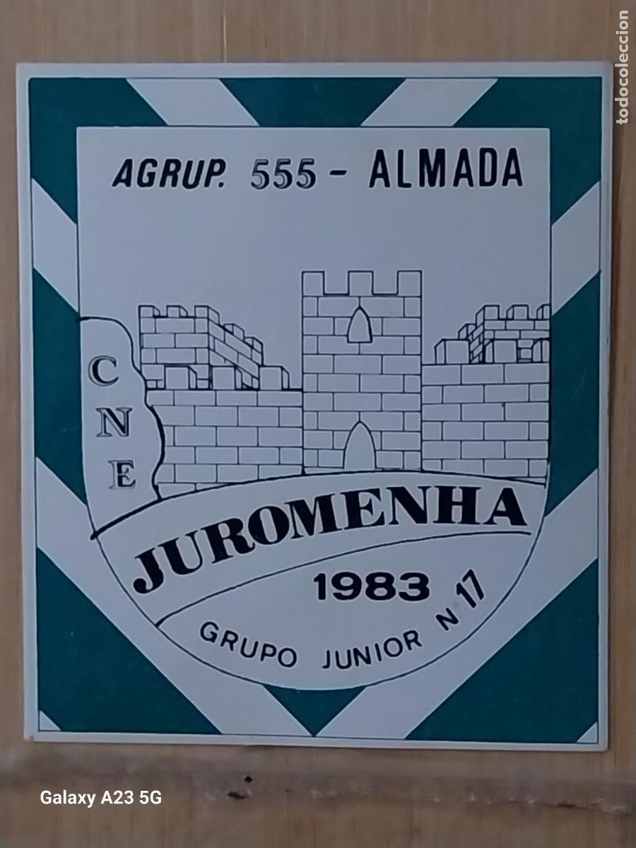 Autocollants de collection: SCOUTS JUROMENHA AGRUP 555 ALMADA PORTUGAL 1983 PEGATINA 7X6 CMS ADHESIVO ACAMPADA MONTA&Ntilde;ISMO