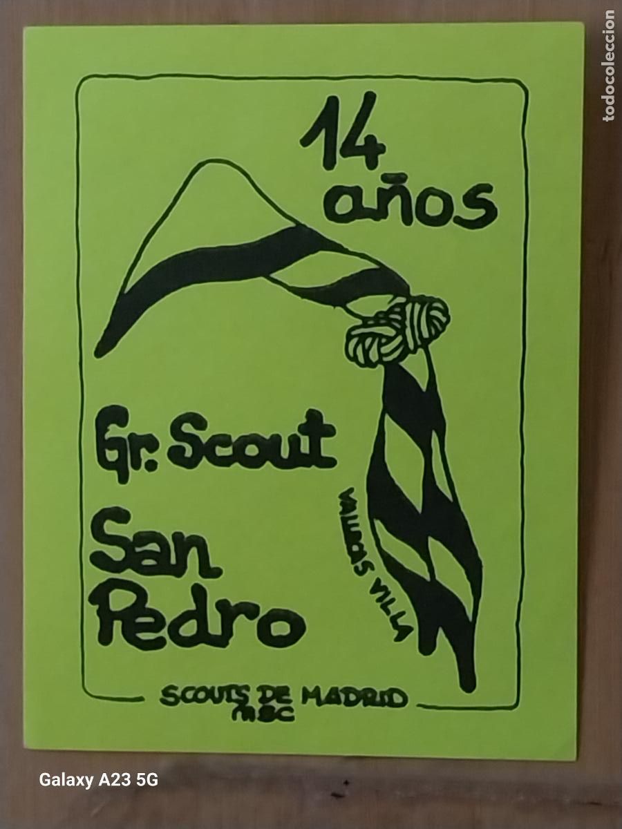 Pegatinas de colecci&oacute;n: SCOUTS VALLECAS GRUPO SAN PEDRO PEGATINA 9.5X7.3 CMS ADHESIVO ACAMPADA MONTA&Ntilde;ISMO