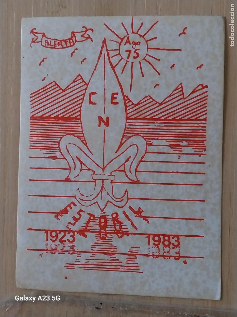Autocolantes de cole&ccedil;&atilde;o: SCOUTS ESTORIL A&Ntilde;O 1983 PEGATINA 9.2X6.7 CMS ADHESIVO ACAMPADA MONTA&Ntilde;ISMO