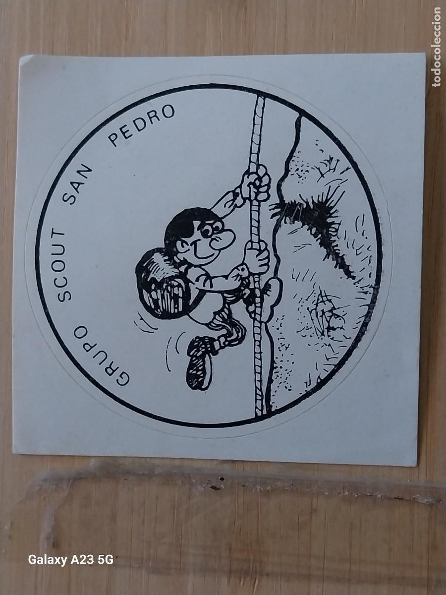 Pegatinas de colecci&oacute;n: SCOUTS GRUPO SAN PEDRO PEGATINA 6.7 CMS ADHESIVO ACAMPADA MONTA&Ntilde;ISMO