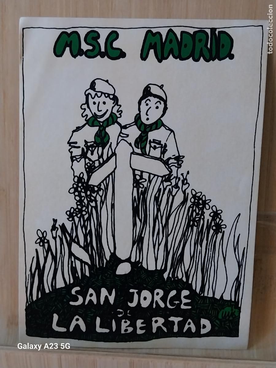 Pegatinas de colecci&oacute;n: SCOUTS GRUPO SAN JORGE DE LA LIBERTAD M.S.C. MADRID PEGATINA 14X9.8 CMS ADHESIVO ACAMPADA MONTA&Ntilde;ISMO