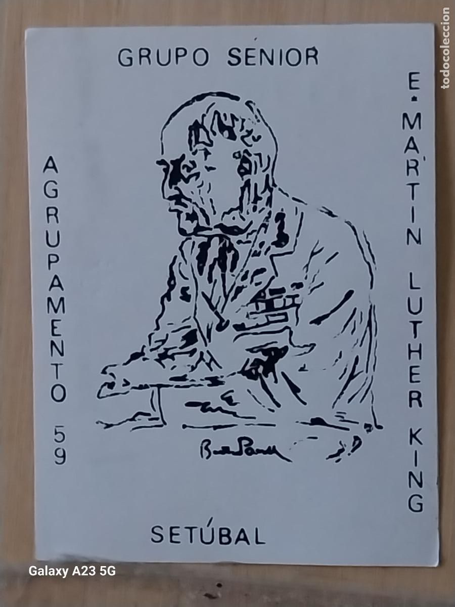Pegatinas de colecci&oacute;n: SCOUTS GRUPO 59 SETUBAL LUTHER KING PEGATINA 7.7X5.9CMS ADHESIVO ACAMPADA MONTA&Ntilde;ISMO *
