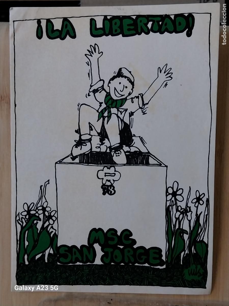 Pegatinas de colecci&oacute;n: SCOUTS GRUPO SAN JORGE MSC A&Ntilde;O 1978 PEGATINA 14X10 CM ADHESIVO ACAMPADA MONTA&Ntilde;ISMO *