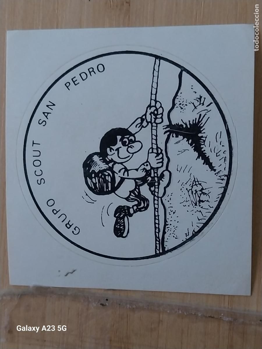 Pegatinas de colecci&oacute;n: SCOUTS GRUPO SAN PEDRO PEGATINA 6.5 CM ADHESIVO ACAMPADA MONTA&Ntilde;ISMO *