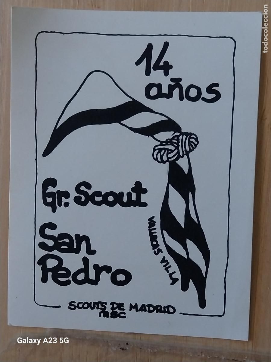 Pegatinas de colecci&oacute;n: SCOUTS VALLECAS GRUPO SAN PEDRO PEGATINA 9.5X7.3 CMS ** ADHESIVO ACAMPADA MONTA&Ntilde;ISMO