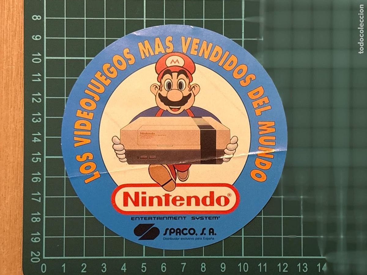 Pegatinas de colecci&oacute;n: B2. (16) PEGATINA RARA NINTENDO SUPER MARIO